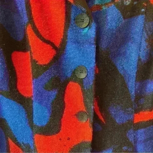 Vintage Women’s Long Blazer, Modes Crystal Fashions, Fits size S/M, Red/Blue - Picture 4 of 6